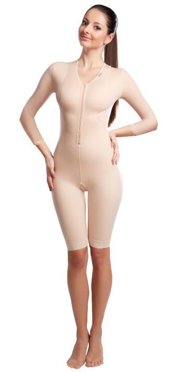MHF Comfort | Postoperativer Kompressionsbody oberhalb des Knies | Ansicht 1 | beige