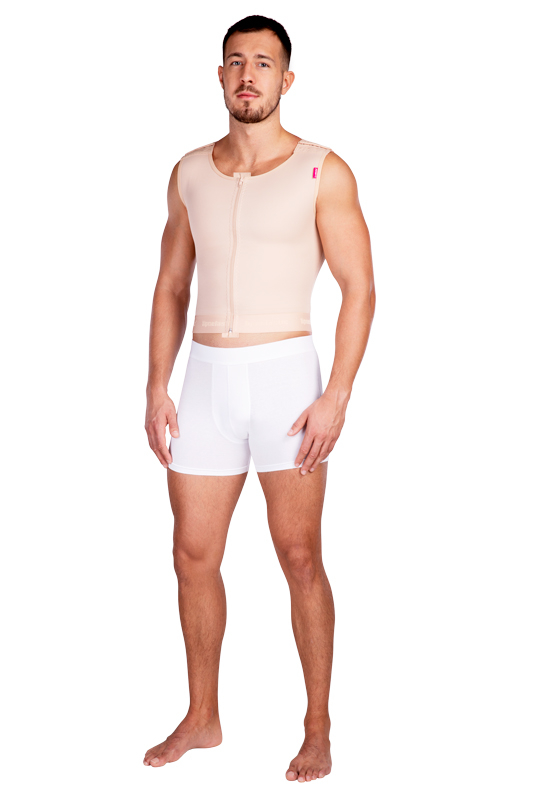MTm Comfort | Postoperative Kompressionsweste ärmellos für Herren | Ansicht 2 | beige