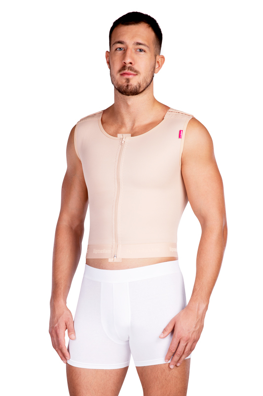 MTm Comfort | Postoperative Kompressionsweste ärmellos für Herren | Ansicht 1 | beige