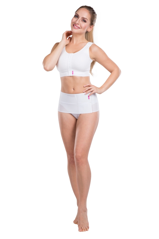 KPG | Postoperativer Kompressionsbauchgurt | Ansicht 1 | weiβ