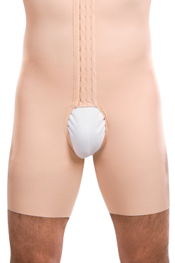 MGm long Variant | Postoperativer Kompressionsbody mit Dreiviertelärmeln für Herren | Ansicht 5 | beige