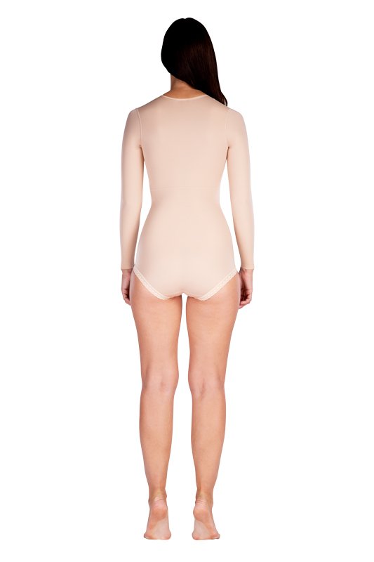 MH Comfort | Postoperativer Kompressionbody langärmlig | Ansicht 3 | beige