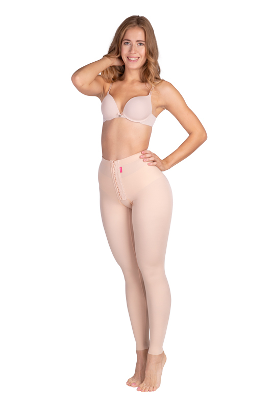 TB Variant | Postoperative Kompressionshose – knöchellang | Ansicht 1 | beige