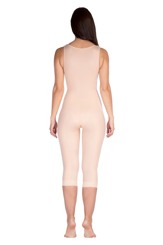 VD body Variant | Postoperativer Kompressionsbody unterhalb des Knies mit höherem Rücken | Ansicht 2 | beige