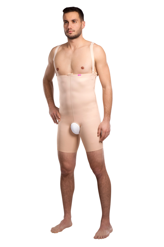 VFm Comfort | Postoperative Kompressionshose oberhalb des Knies für Herren | Ansicht 1 | beige