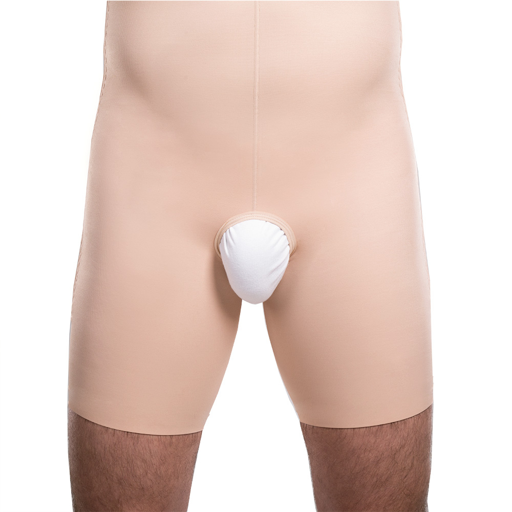 VFm Comfort | Postoperative Kompressionshose oberhalb des Knies für Herren | Ansicht 3 | beige